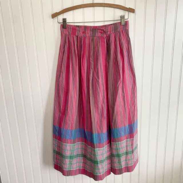 Vintage 1980s Pink Flowy Skirt 27” Waist J.G. Hook