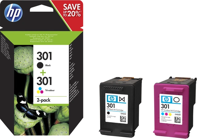 N9J72AE - multipack 2 cartucce originali - nero + 3 colori - per Hp - n.301
