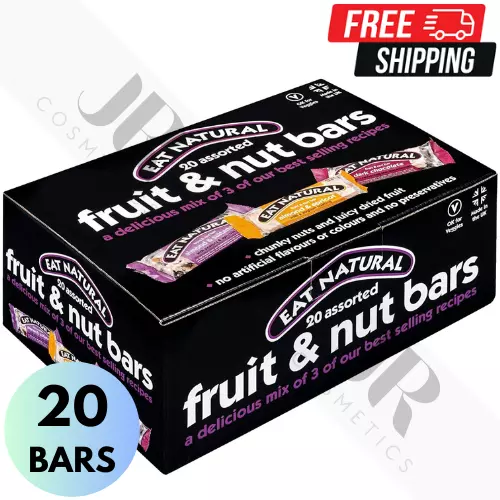 Eat Natural 20 Assorted Fruit/Nut Cereal Bars | Gluten Free, Natural Ingredients