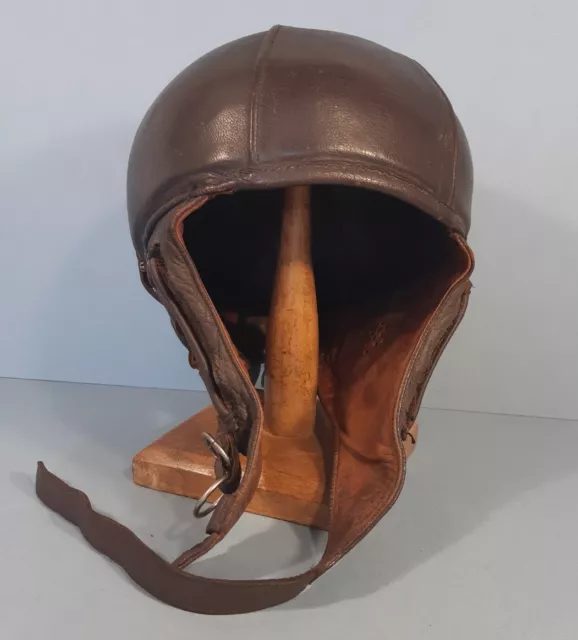 Casque En Cuir Pilote Aviation 1930 1940 Gueneau Zinszner Airaille 11 Helmet Ww2