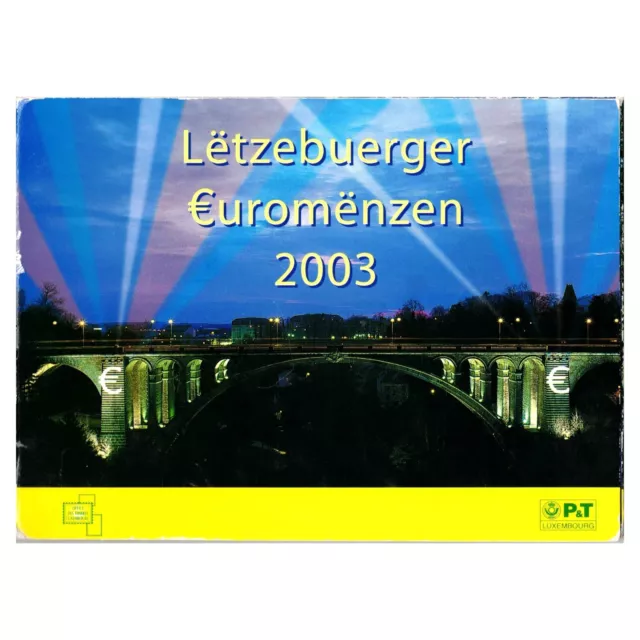 Luxembourg série Euro 2003 Coffret - 8 pièces + 4 timbres postes