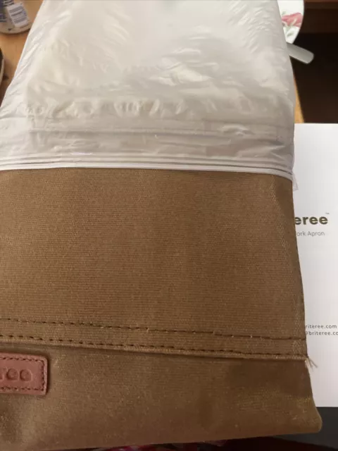 20oz Waxed Canvas Shop Work Apron Heavy Duty With Pockets Universal Size ￼