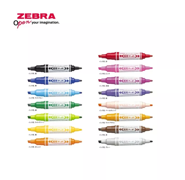 ZEBRA Mckee Double-Sided  (Bold & Fine)Marker Pen Choose from 15 Colors