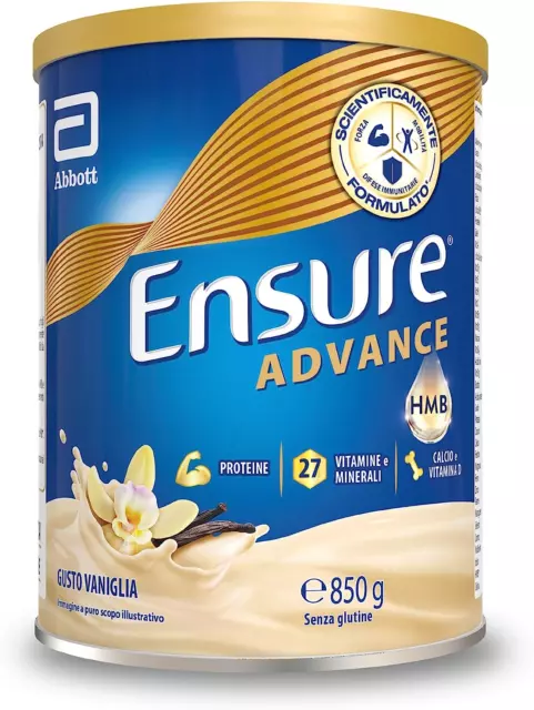 Ensure Advanc Integratore Alimentare Proteico in Polvere,850G,Vaniglia