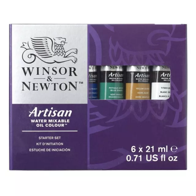 Winsor & Newton Artisan Agua Mezclar Aceite Color Set de Inicio 6 X 21ml
