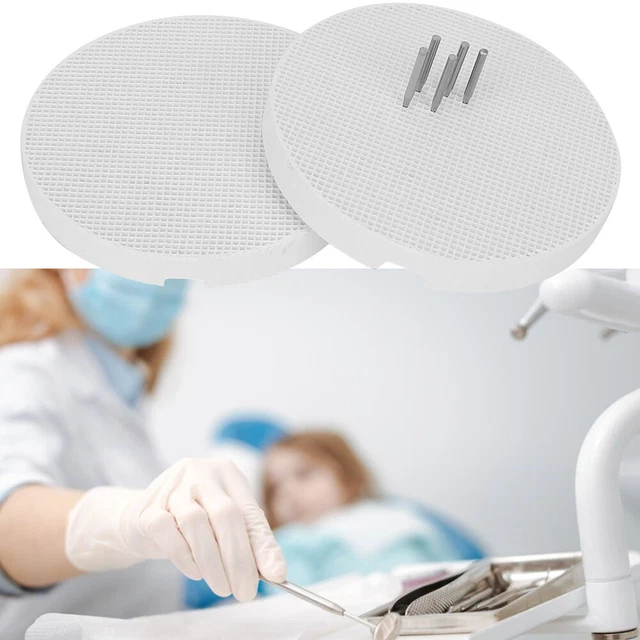 (Metal Pin)2pcs Round Firing Trays With 20pcs Pins For Dental Lab Dental HG5