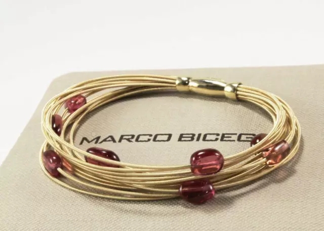 MARCO BICEGO SANTORINI 18K YELLOW GOLD w/ TOURMALINE 14-STRAND BRACELET, 7.5-in MARCO BICEGO SANTORINI 18K YELLOW GOLD w/ TOURMALINE 14-STRAND BRACELET, 7.5-in