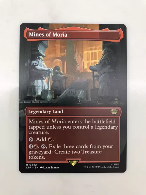 Mines of Moria Extended Borderless MTG Magic the Gathering Card NM Near Mint LTR