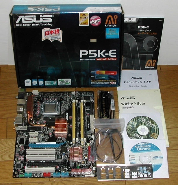ASUS P5K-E WI-FI AP LGA775 with CPU $147.54 - PicClick CA