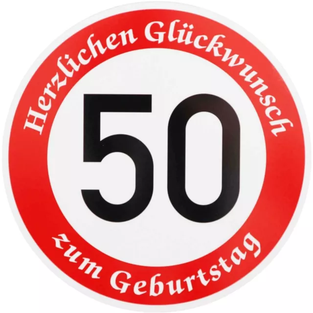 Verkehrsschild 50 Geburtstag Verkehrszeichen Straßenschild Geburtstags-Schild