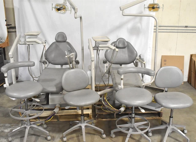 Lot of 2 Adec 1021 Dental Ergonomic Exam Chair Operatory Set-Up Packages