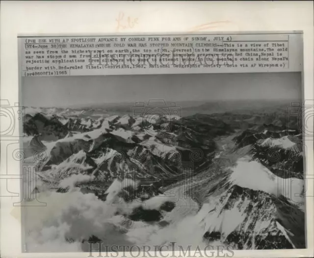 1965 Press Photo The Peak of Mt. Everest - mjz01690