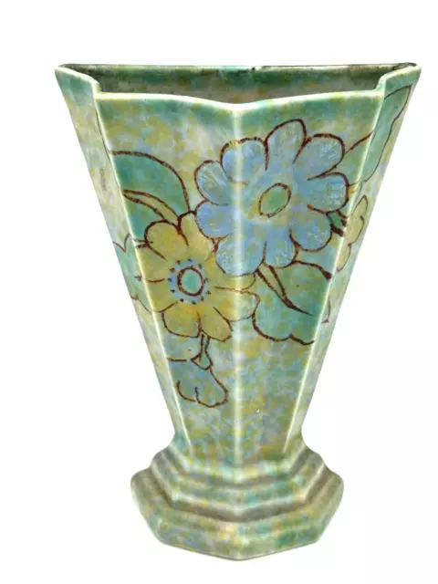 vintage art deco crown Devon wall pocket vase