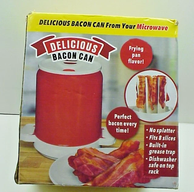 Delicious Bacon Can, Easy To Use Microwave Bacon Cooker HEALTHY Easy-to-Clean Delicious Bacon Can, Easy To Use Microwave Bacon Cooker HEALTHY Easy-to-Clean