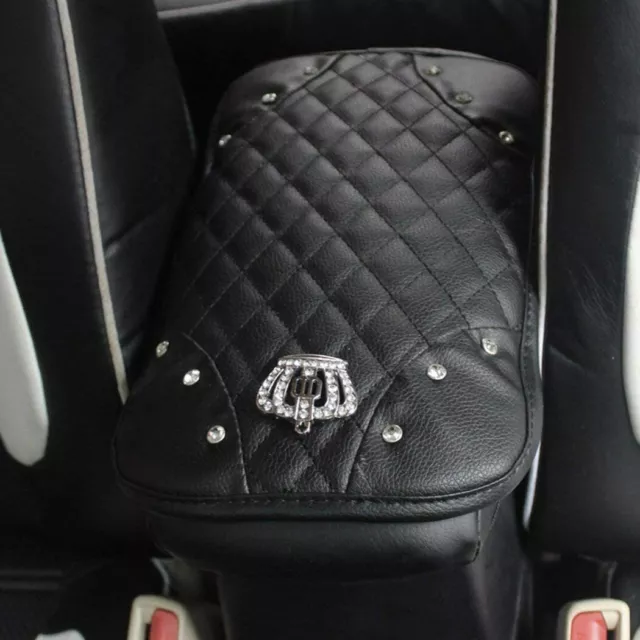 Black Universal Car Accessories Armrest Cover Center Console Box Pad for Women