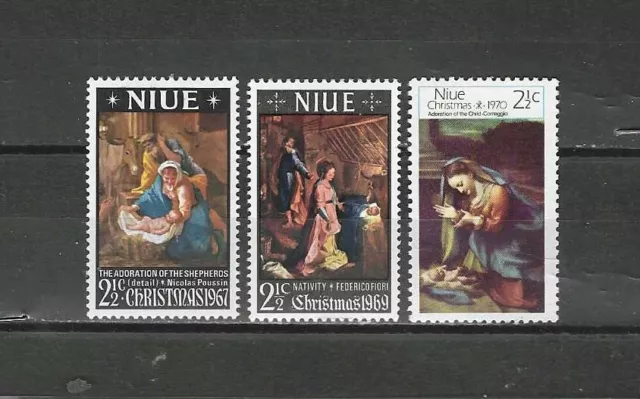 Niue , New Zealand , 1967/69/70 , Christmas ,  3 Stamps , Perf , Vlh/Mnh, 67 Vlh