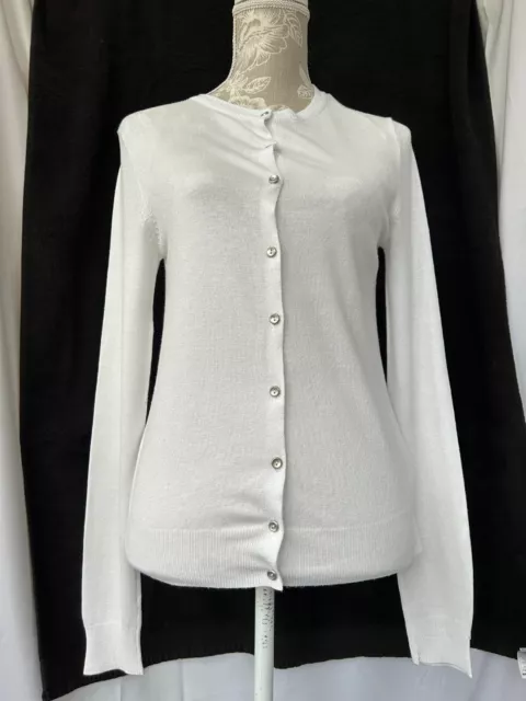 Marks and Spencer Collection Ladies Soft White Cardigan, Size 8