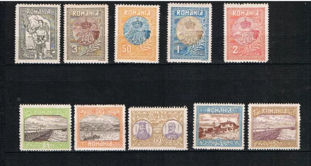 Rumanien 1913 Satz 227/36 Provinz Silistra(Sud-Ddobrudscha) ungebraucht/MLH