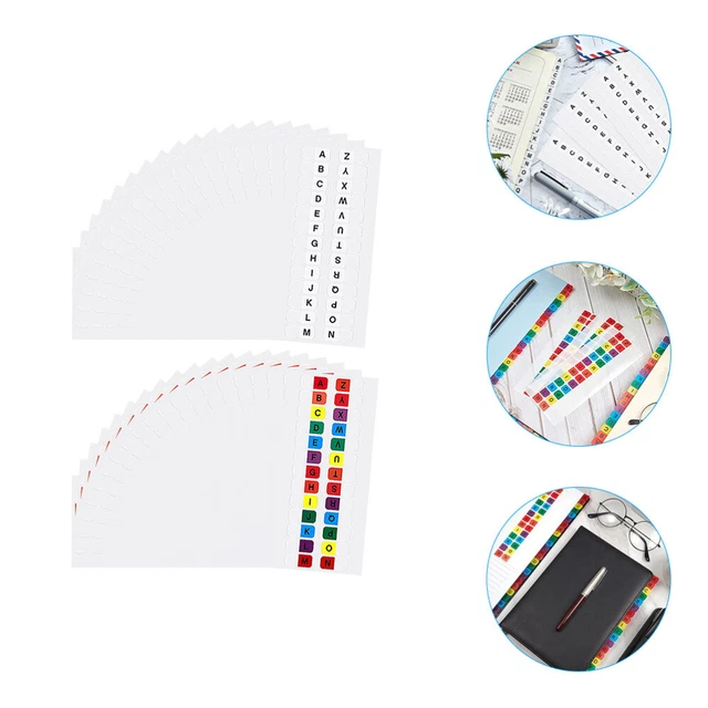 40 Sheets Alphabet-Index-Aufkleber Das Haustier Student Lesezeichen-Tabs