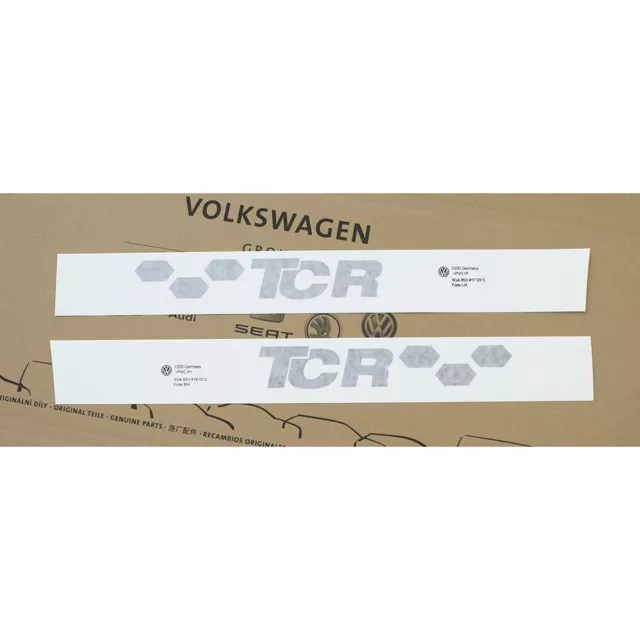 VW Golf 7 VII TCR Pure Grey Front & Heck Emblem Schwarz Zeichen Logo  Facelift