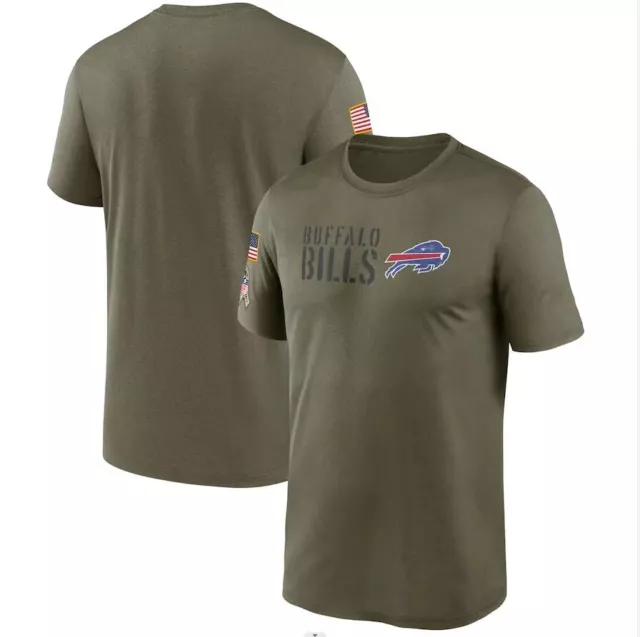 Authentic Buffalo Bills Men's NFL Salute to Service T-Shirt Greener NEW