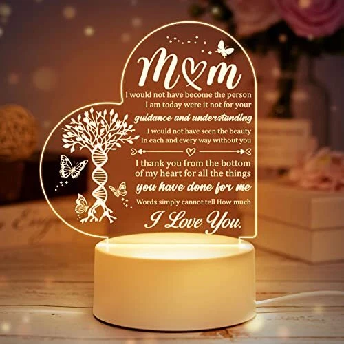 Birthday Gifts for Gifts from Daughters and Sons, Unique Night Light Gifts Mom