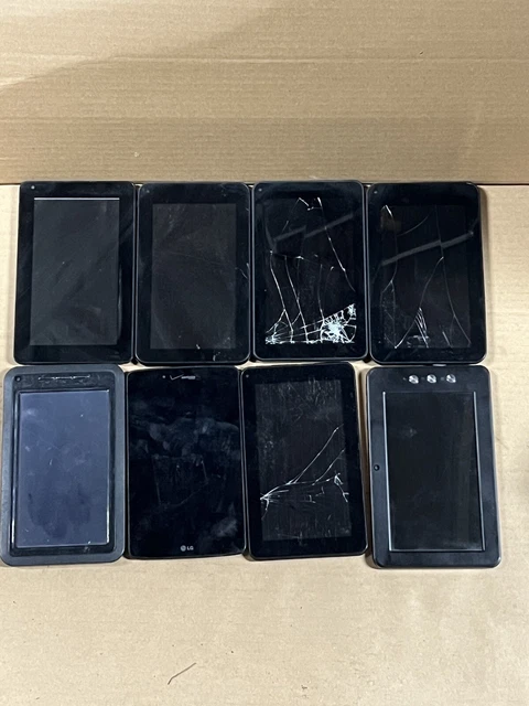Lot of 8 Assorted As Is Android Tablets LG dopo 7” tablets