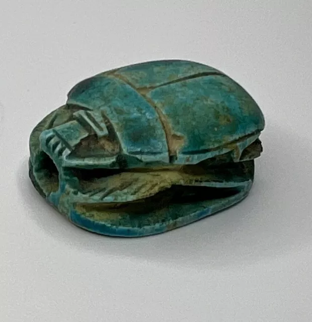 Egyptian Scarab 1.5” Greenish Color Modern Reproduction