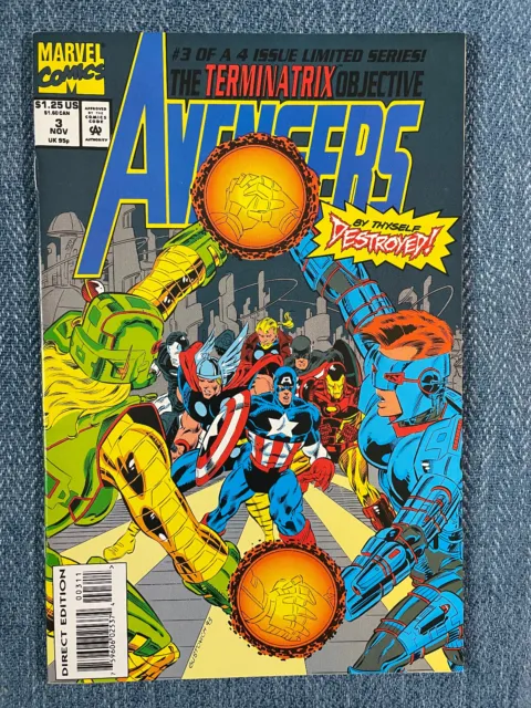 The Avengers Terminatrix Objective #3 Marvel Comics 1993 NM