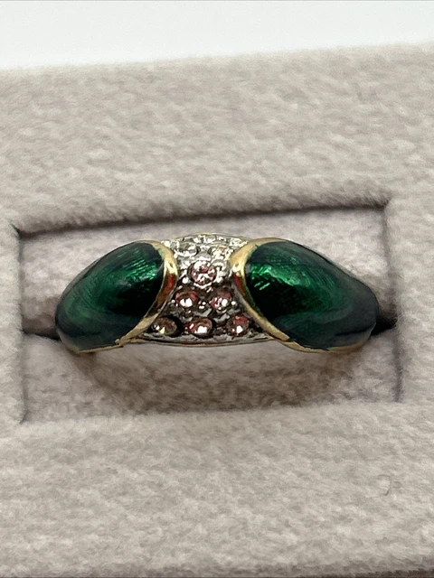 Bague Fantaisie Style Tibétain Zircon Vert - Alliage, Sans Marque