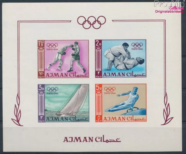 Ajman Bloque 2b (completa edición) no dentado nuevo con goma original (10128227