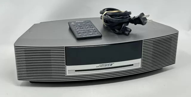Bose Wave Music System AM/FM Radio CD Player Aux Gray With Remote