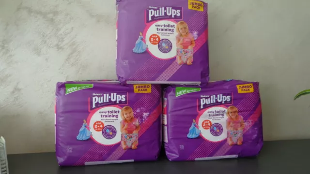 Huggies Pull Ups 75 culottes apprentissage propreté fille 2-4 ans (18-23 kg)