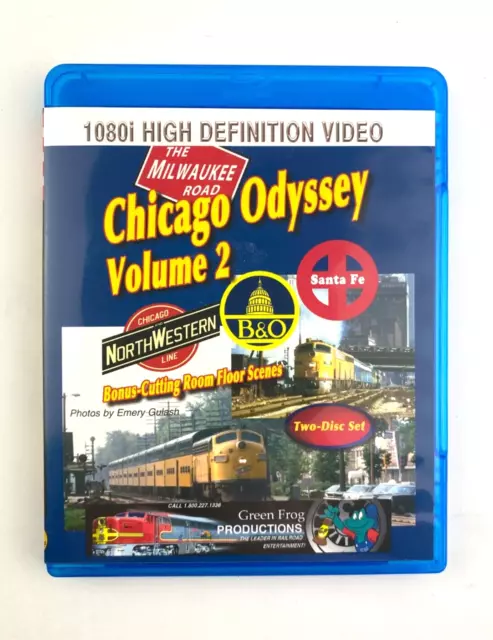 20300 BLU-RAY HD TRAIN VIDEO "CHICAGO ODYSSEY VOL. 2" 60's & 70's (2 Disk Set)