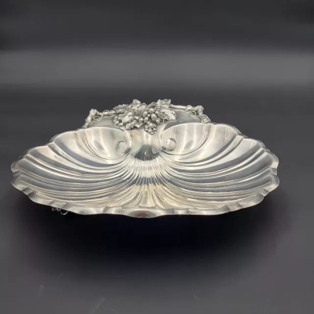 1950s Reed & Barton Silverplated Footed Scalloped Serving Dish 2