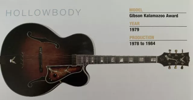 1979 Gibson Kalamazoo Award Hollow Body Guitar Fridge Magnet 5.25"x2.75" NEW