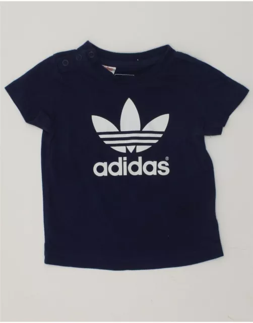 Adidas Baby Jungen grafisches T-Shirt Top 6-9 Monate marineblau AM13