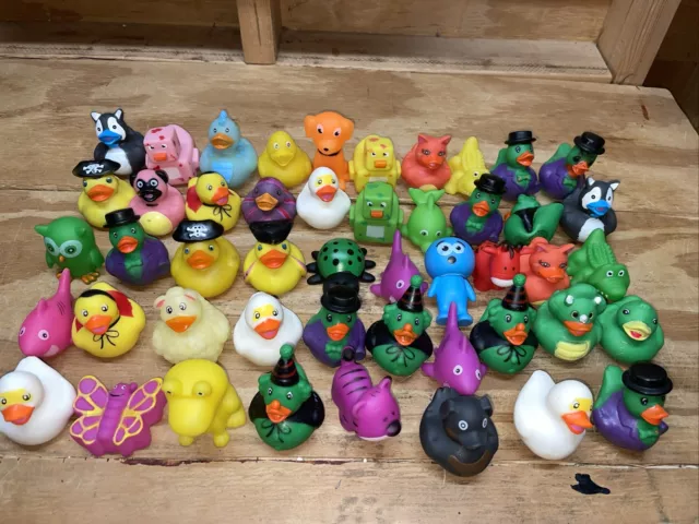 48 Assorted Rubber Ducks Mini Floating Duckies Kids Toy Prize 2" Size Duck