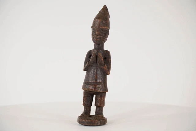 Charming Petite Yoruba Statue 8.5" - Nigeria - African Art