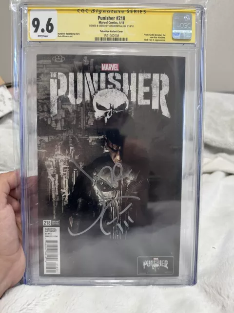 Punisher #218 (2018) CGC SS 9.6 Photo Cover signed by Jon Bernthal