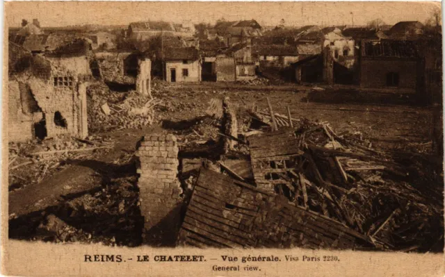 CPA AK Militaire - Reims - Le Chatelet - Vue Generale - Ruines (698206)