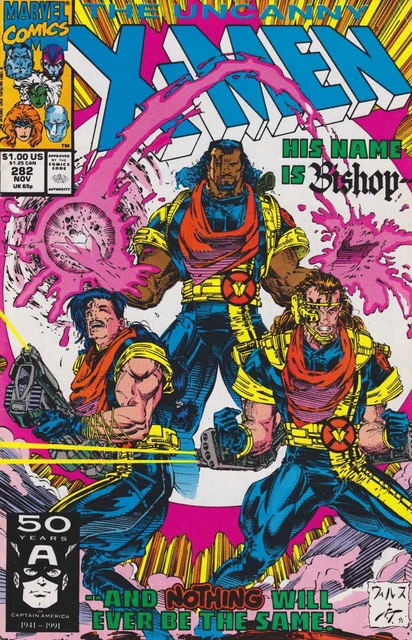 Uncanny X-Men #282 Comic nm Marvel Comics Whilce Portacio 1991 1st Bishop H7