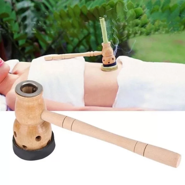 Care Moxa Mugwort Gourd Moxibustion Box Wooden Gourd Device Moxa Acupuncture