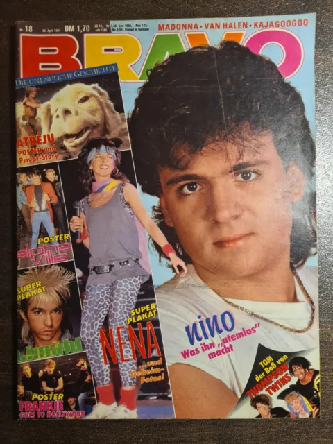 BRAVO 18/1984 Heft Komplett - Nino de Angelo, Nena, Madonna, Van Halen -Top!
