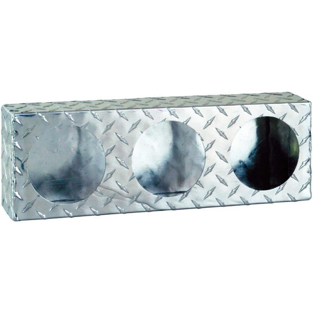 BUYERS PRODUCTS LB6183ALDT Triple Round Light Box,6x18x3 In.,Alum