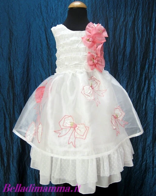Vestito Abito Cerimonia Elegante Bimba Bambina belladimamma (2-4 anni)