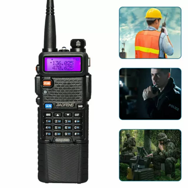 UK Baofeng UV-5R VHF UHF Handheld Scanner Analog Walkie Talkie HAM Two-Way Radio