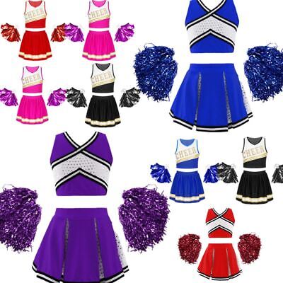 Costume da cheerleader scuola cheerleader uniforme top ragazze abiti gonne