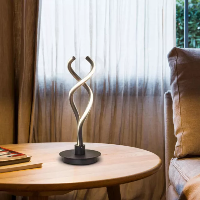 Modern LED Spiral Table Lamp Bedside Desk Light Curved Light For Bedside