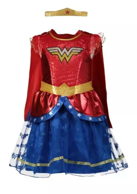 Fancy Dress Wonder Woman Dressing Up Costume Girls 1y To 12Y